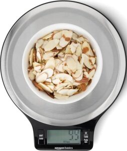 amazon basics digital kitchen scale lcd display 11lb capacity black