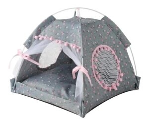 amazon cat house dog house summer semi enclosed house cooling mat foldable outdoor pet tent supplies