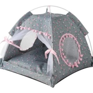 amazon cat house dog house summer semi enclosed house cooling mat foldable outdoor pet tent supplies