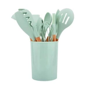 amazon 12 pieces kitchen cooking tools tainless teel handle ilicone kitchen utensils et,1 set