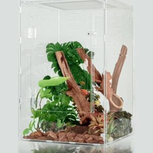 maiyuolg 12x12x18 reptile tank 10 gallon acrylic reptile enclosure terrarium for crested gecko