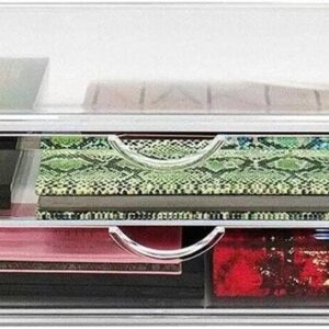 amazon stackable cosmetic organizer 13.5" extra wide 2 drawer (xl) new home | size: xl