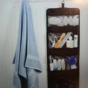 amazon basics beauty and toiletry organizer travel bag with hanging hook