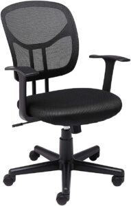 zaid amazon basics mesh, mid back, adjustable, swivel office desk chair with armrests, black