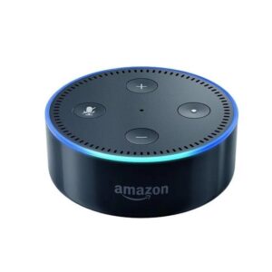 two amazon echo dots (2nd generation) smart speakers black