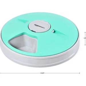 amazon basics automatic cat food feeder with electronic timed 6 portions pets1