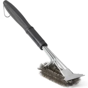 amazon basics grill scraper and brush with deluxe handle safe wire grill brush bbq cleaning