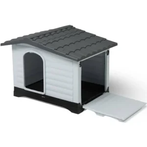 amazon basics plastic dog house for small medium dogs easy to assemble detachable structure