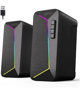 amazon essentials computers laptops parts m30 bluetooth computer speakers rgb pc gaming speakers for desktop with crisp color black size