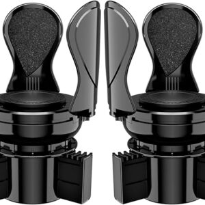 absorbent ceramic car coasters for cup holders, blue sea starfish shells design 2.56" anti slip universal drink cup coasters for women men (2 pack)