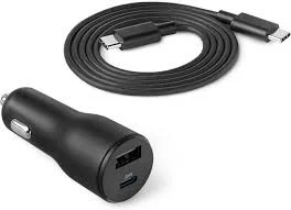 amazon basics fast charging car charger 1 usbc 1 usb a