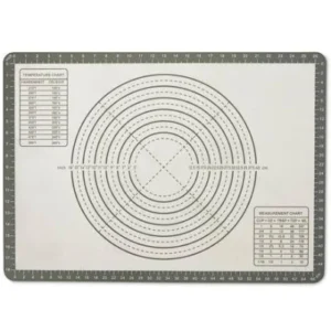 amazon basics nonstick silicone pastry baking mat with measurements