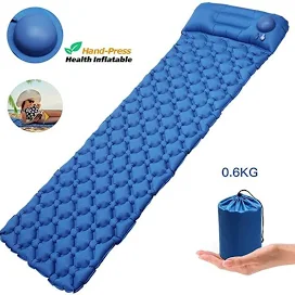 amazon inflatable sleeping pad built in pump new sports outdoors color blue