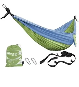 amazon portable travel camping hammock in a bag w tree straps 54 inch wide 300lb new sports outdoors color green